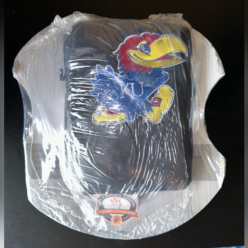 Kansas Jayhawks Black RARE VINTAGE KANSAS CITY JAYHAWKS HTF STEERING WHEEL COVER